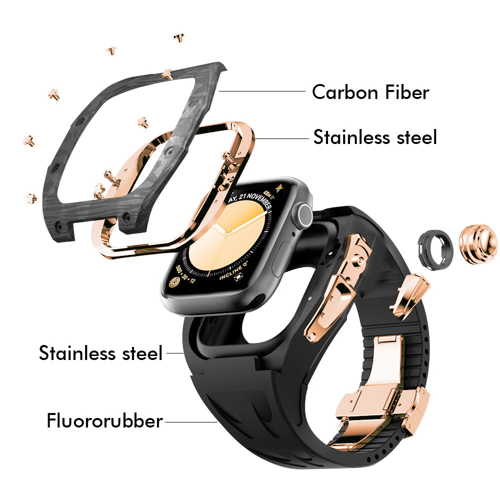 AuroraCarbon S10 Apple Watch Retrofit Kit With Titanium