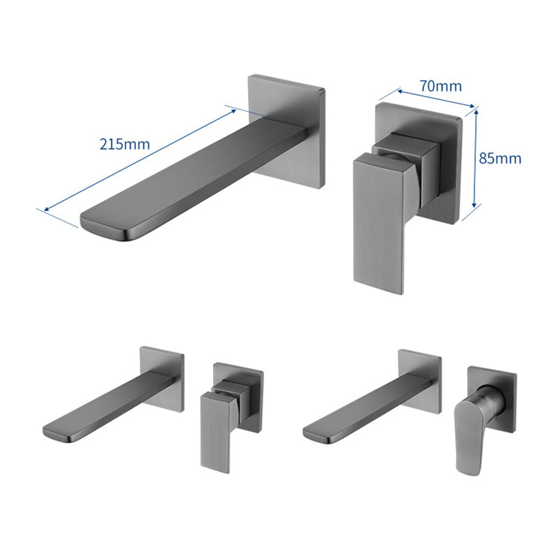 ArcLine Concealed Wall-Mount Sink Faucet, One-Handle
