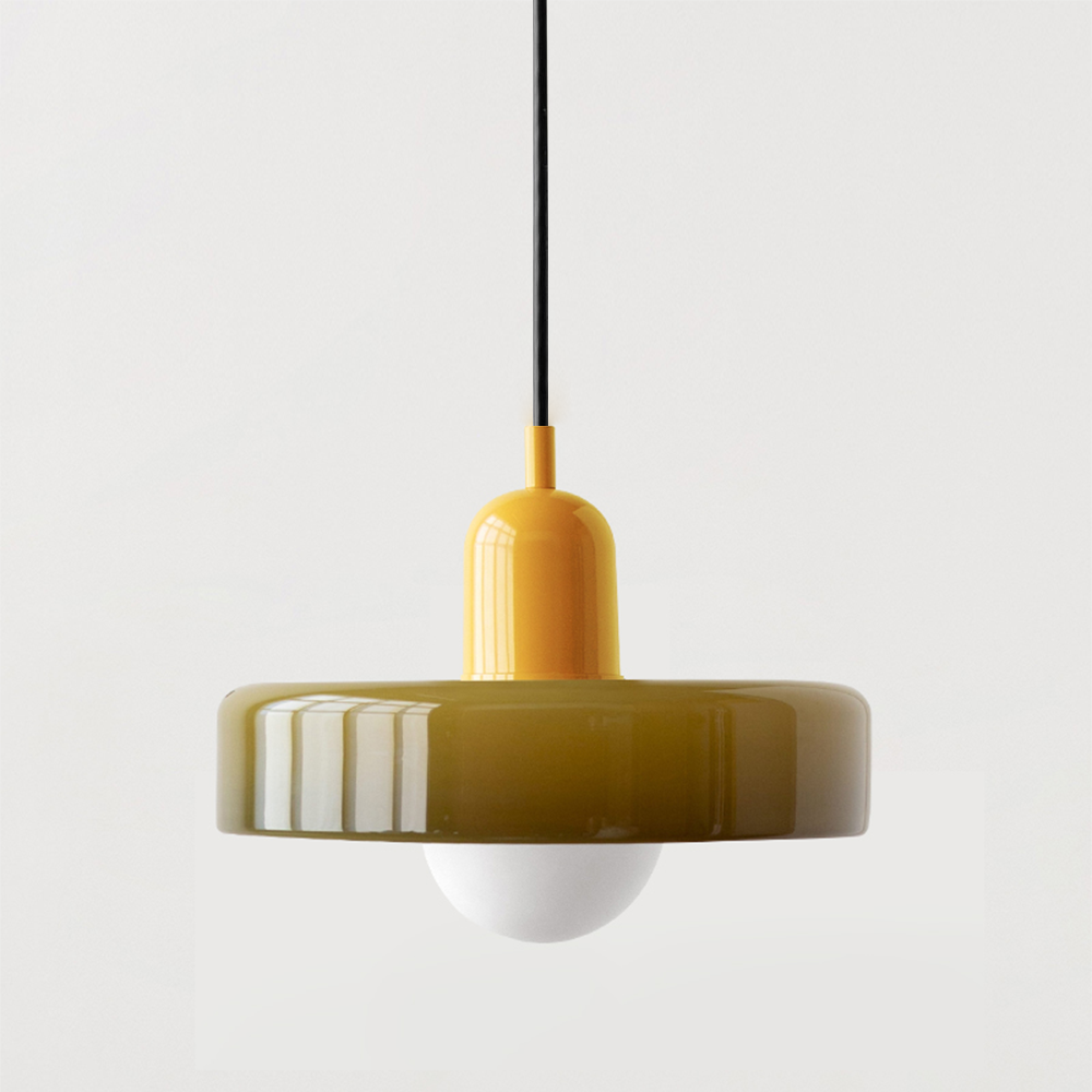 Arkea | Colored Glass Pendant Light With Adjustable Height