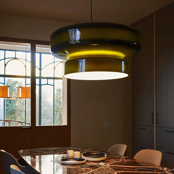 Aurelia Blown Glass Pendant Lamp With Organic Shape
