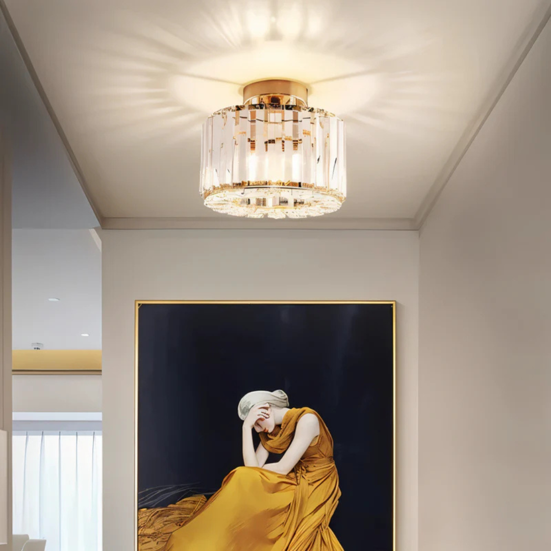 Elegant Crystal Ceiling Light Fixture – Modern LED Flush Mount Lamp for Living Room, Bedroom, and Kitchen 2