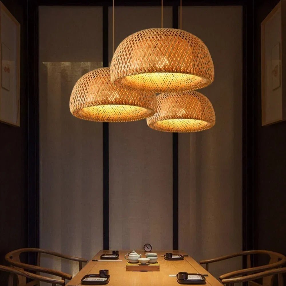Hanging Rattan Pendant Light – Handmade Bamboo Lamp for Cozy Home Décor, Eco-Friendly Design 3