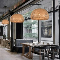 Hanging Rattan Pendant Light – Handmade Bamboo Lamp for Cozy Home Décor, Eco-Friendly Design 8