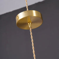 Hibiscus Flower Scalloped Glass Pendant Light – Vintage Kitchen Pendant Lighting with Adjustable Suspension, Warm Light 7