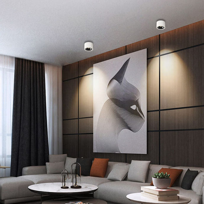 Modern Adjustable LED Flush Mount Ceiling Light Fixture – Minimalist Round Design for Contemporary Spaces 9