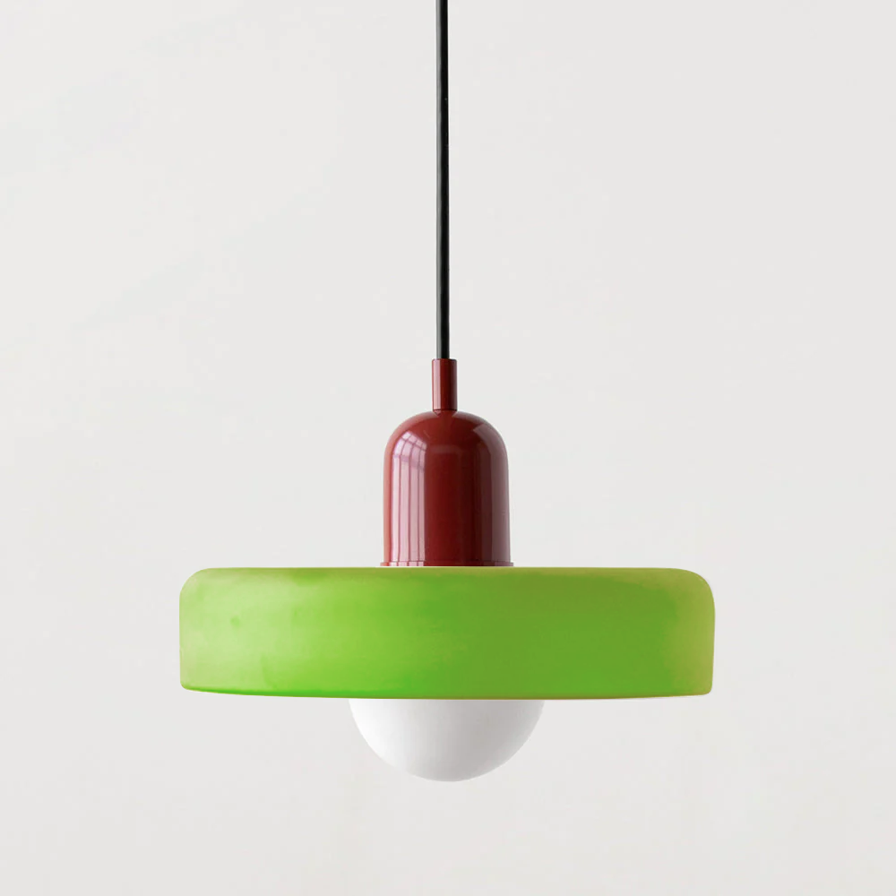 Modern Bauhaus Glass Pendant Light – Adjustable Height Kitchen Pendant Lighting in White, Orange, or Green, 25/35 cm 27