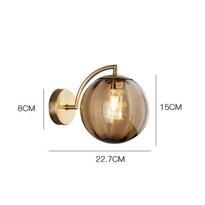 Modern Glass Wall Sconce with Integrated LED – Elegant Wall Lamp for Living Room and Bedroom Lighting 9