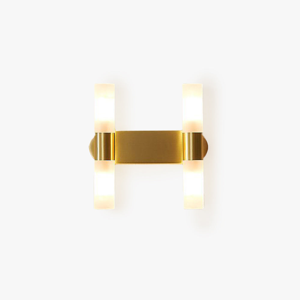 Aurelia Gold Wall Sconce With Frosted Glass LED Lighting