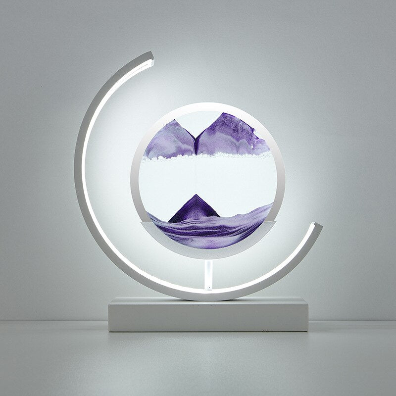 Modern Table Lamp with Unique Sand Design – Eye-Caring LED Light for Bedside, Desk, or Living Room 9