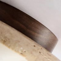 Recessed Travertine LED Chandelier Light – Elegant Natural Design with Soft Warm Glow and Metal Finish 5