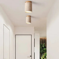 Recessed Travertine LED Chandelier Light – Elegant Natural Design with Soft Warm Glow and Metal Finish 8