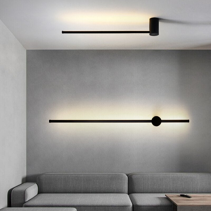 AureaNova Minimal Wall Lamp | Modern Gold/Black LED