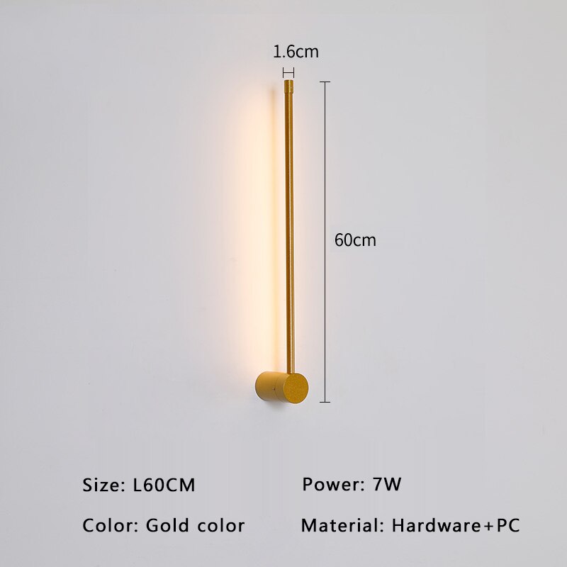 AureaNova Minimal Wall Lamp | Modern Gold/Black LED