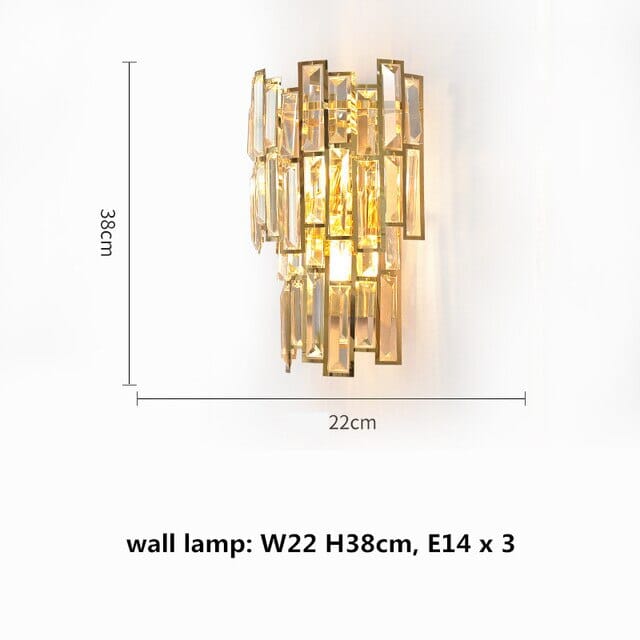 Aurelia Crystal Chandelier Golden Postmodern Pendant Light