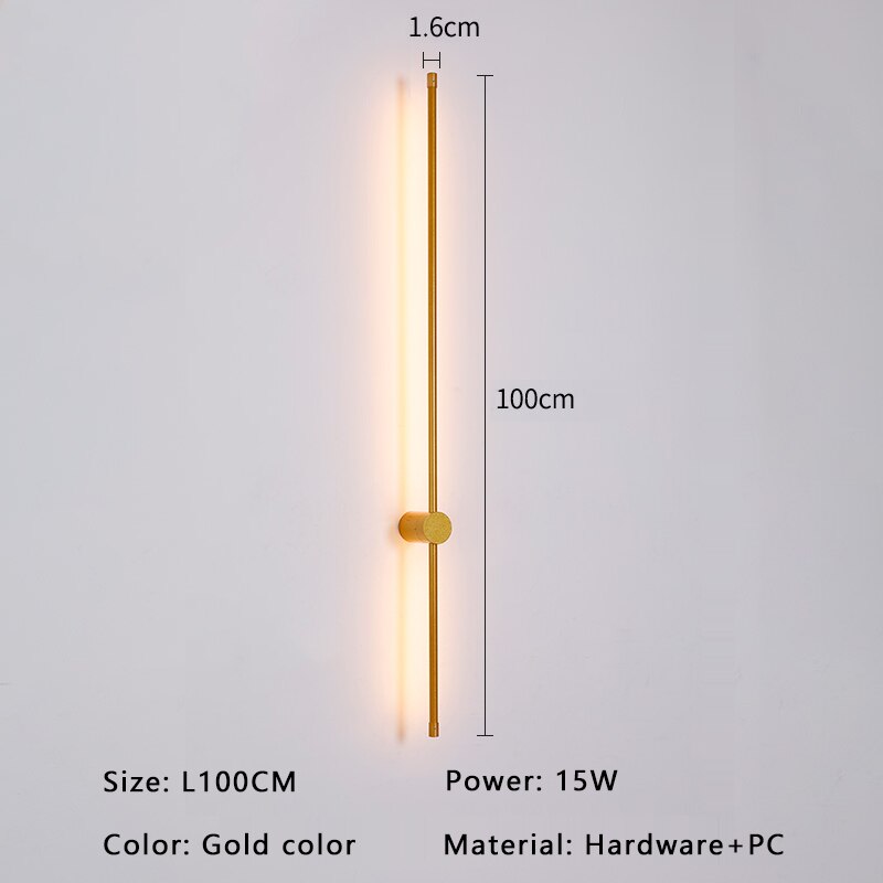 AureaNova Minimal Wall Lamp | Modern Gold/Black LED