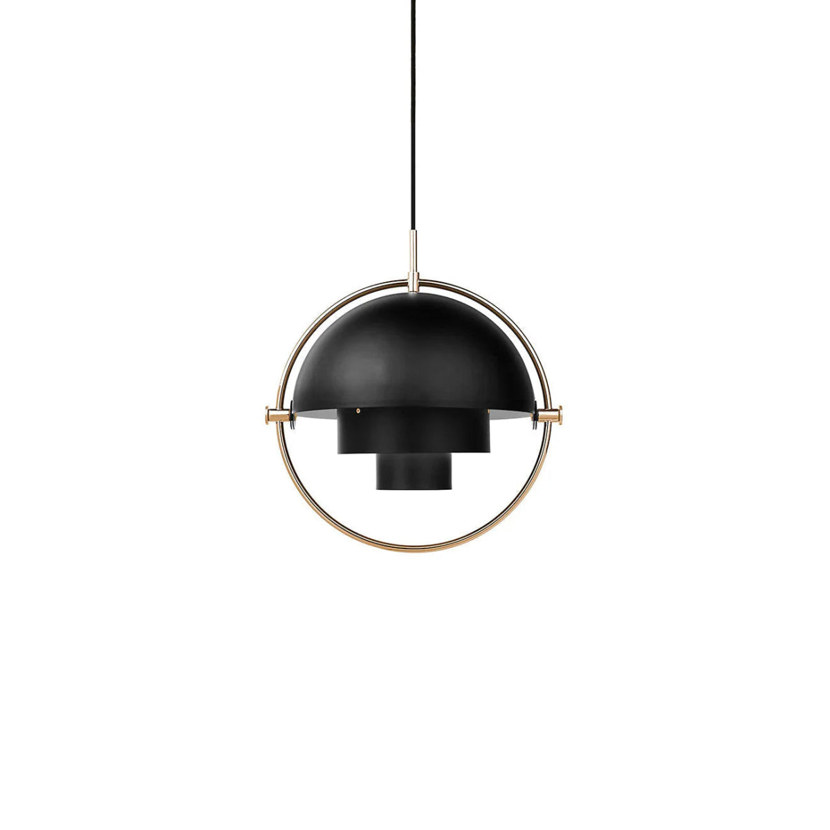Scandinavian Multi-Tier Black Pendant Light – Elegant Kitchen Hanging Fixture with Layered Metal Shades 10