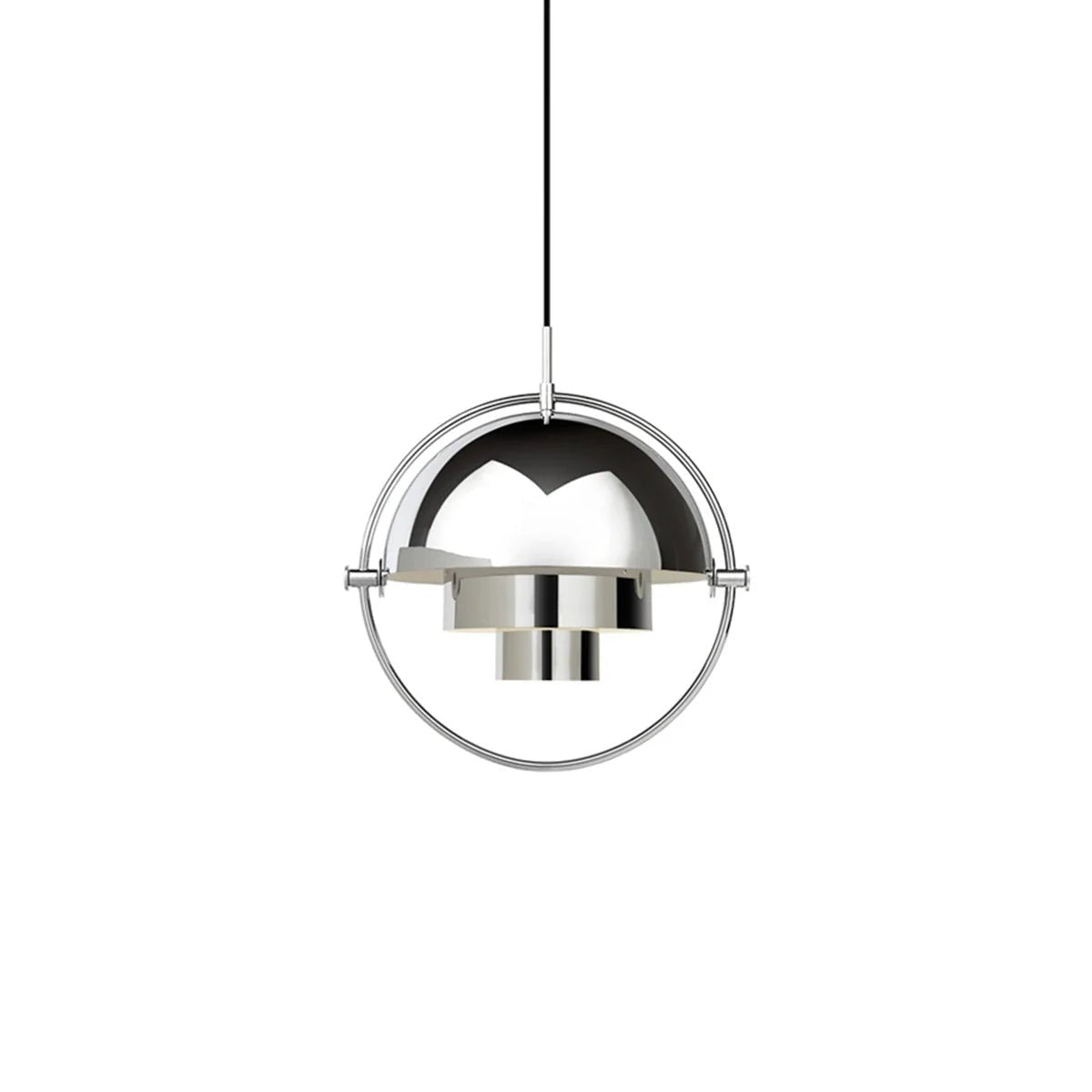 Scandinavian Multi-Tier Black Pendant Light – Elegant Kitchen Hanging Fixture with Layered Metal Shades 12