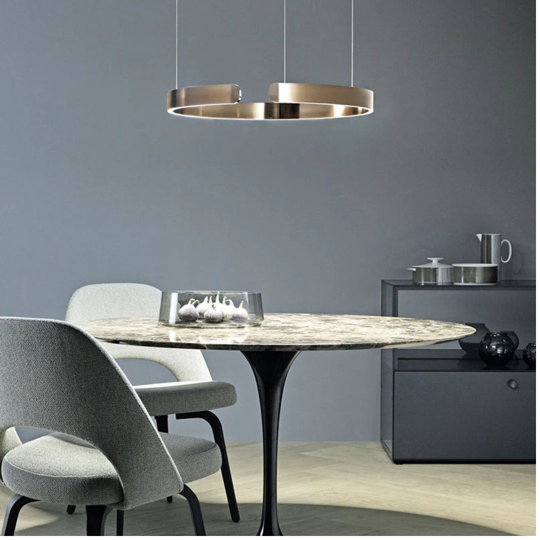 Lunara Modern Circular LED Hanging Light Dimmable Durable Stylish For Dining Living Room Office