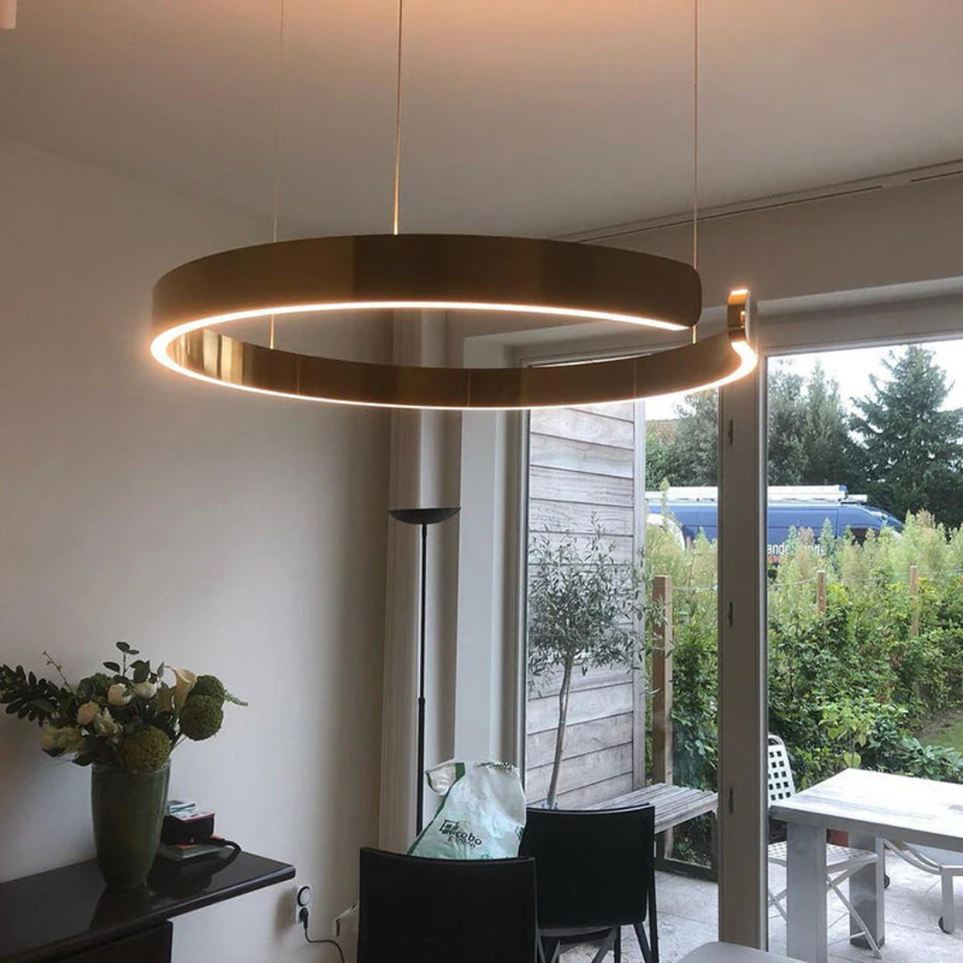 Lunara Modern Circular LED Hanging Light Dimmable Durable Stylish For Dining Living Room Office
