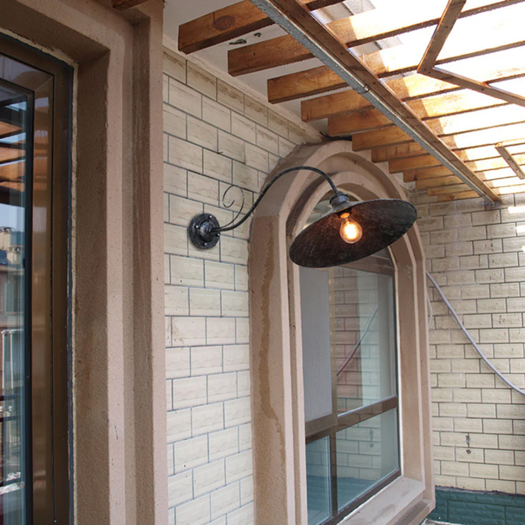 Vintage Black Outdoor Wall Lantern Light – Weatherproof LED Exterior Wall Light for Garden and Patio 2