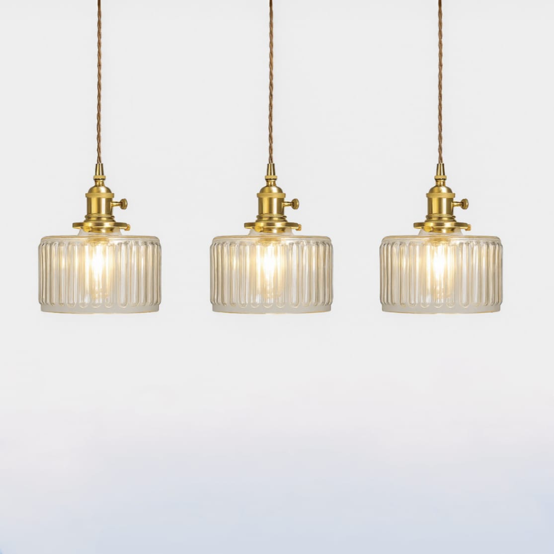 Vintage Glass Kitchen Pendant Lamp – Adjustable Height Modern Nordic Lighting for Kitchen Island and Dining Areas 6