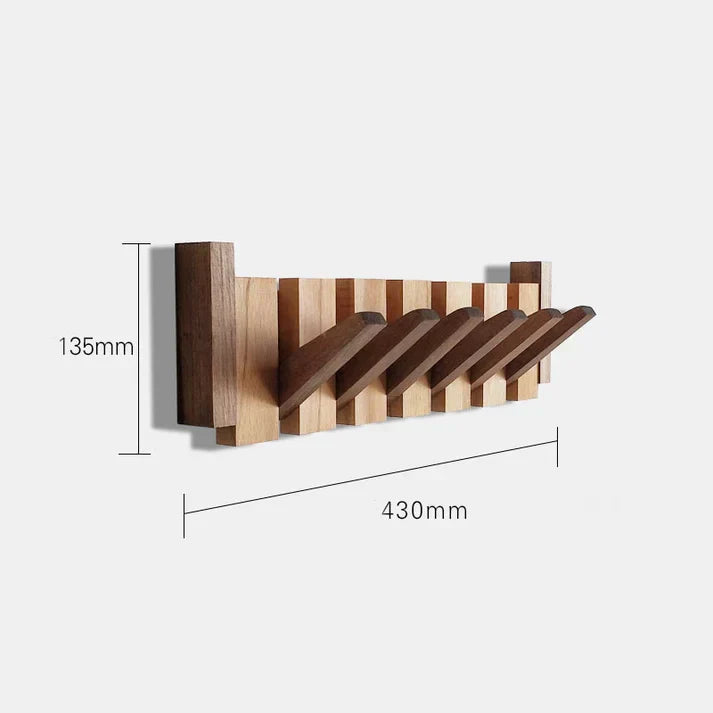 AriaWood Piano Coat Rack In Wood, Artistic Hallway Wall Hanger For Coats Hats And Scarves