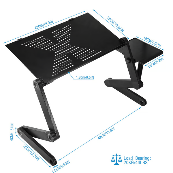 Axisa360 360 Degree Adjustable Ergonomic Laptop Stand For Office Home And Travel Comfort