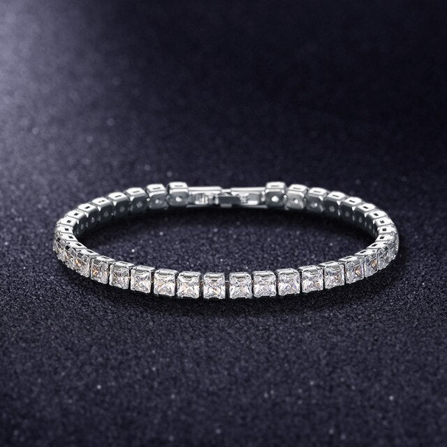 AriaLuxe Chain Tennis Bracelet With High Quality Zirconia Accents For Elegant Sparkling Style