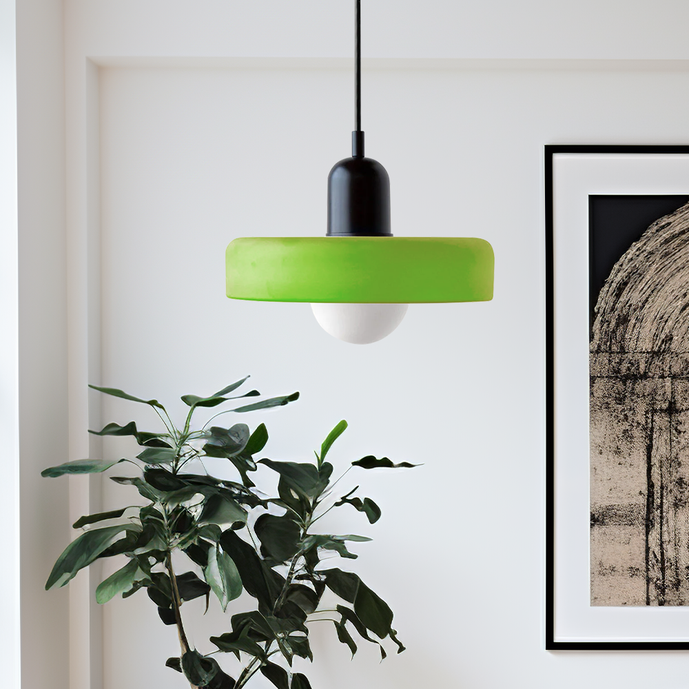 Lumora | Colored Glass Bauhaus Pendant Light For Dining