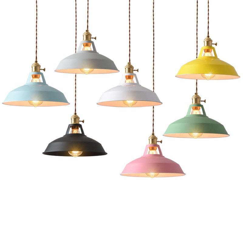 Iriselle Morandi Metal Pendant Light Colorful Glow