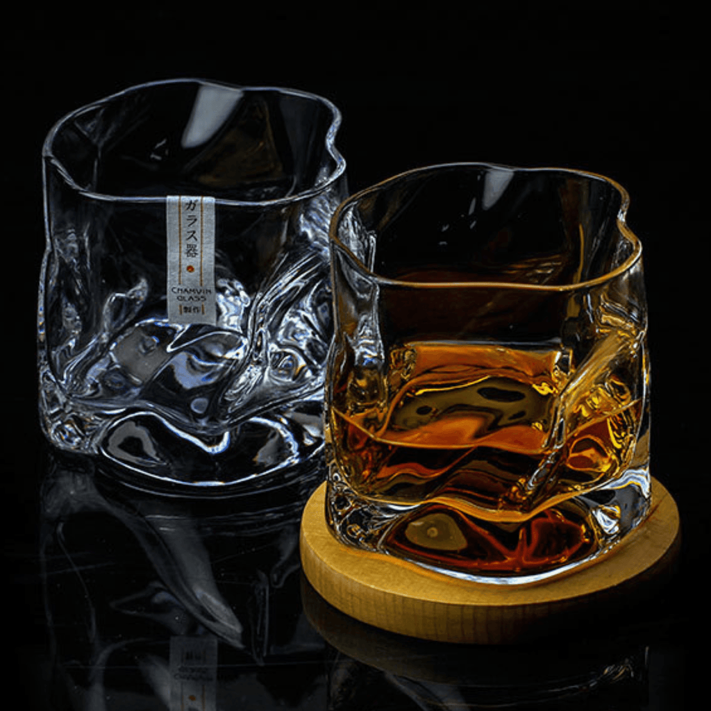 Kaito Japanese Edo Kiriko Crumple Whisky Glass Artisan
