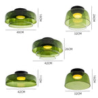 AuroraMed Medieval Glass Ceiling Lamp With Nordic Charm