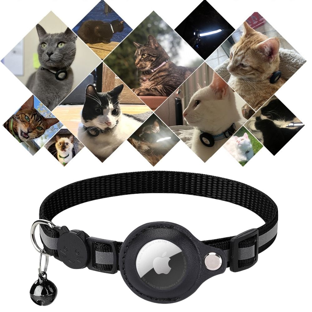 Lunara Reflective Cat Collar With Quick Release And Built In GPS Tracker Mount For Safe Night Tracking