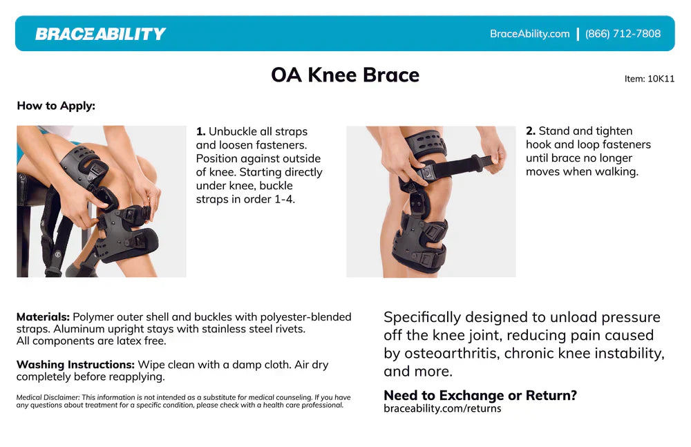 NovaGuard Knee Unloader Brace Medial-Lateral Support