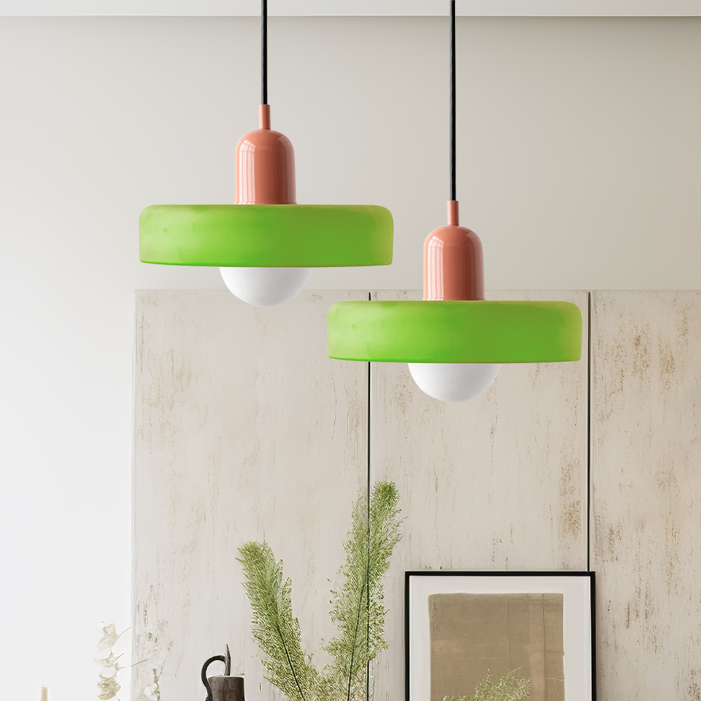 Arkea | Colored Glass Pendant Light With Adjustable Height
