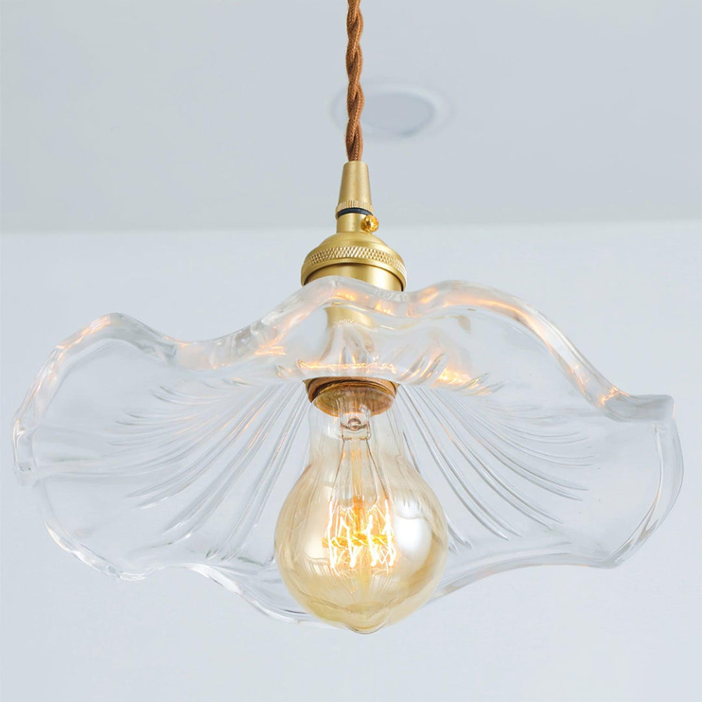 Marisol Hibiscus Glass Lamp For Living Room And Bedroom