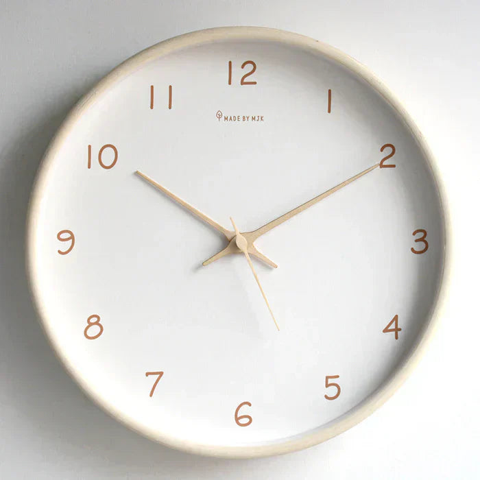 QuellOak Analog Wall Clock with Silent Movement Solid Wood