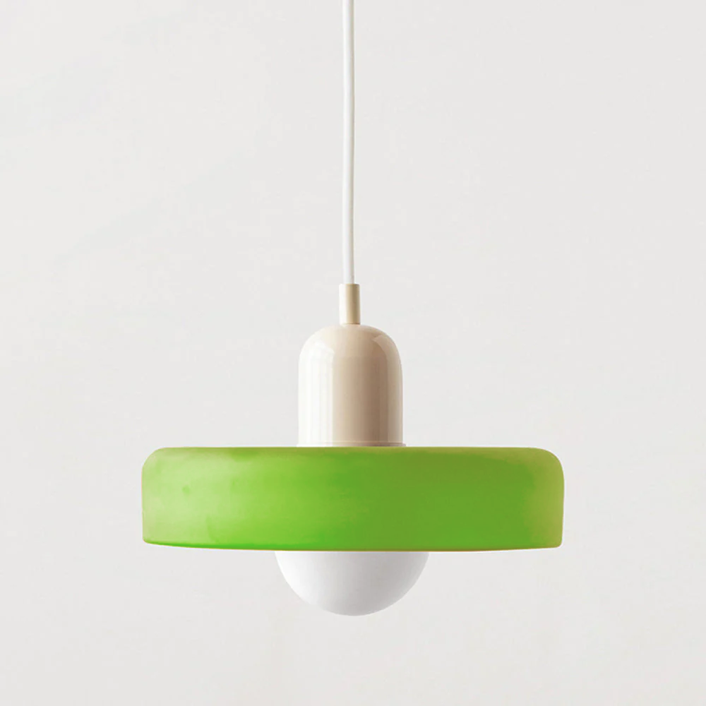 Lumora | Colored Glass Bauhaus Pendant Light For Dining