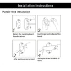 LumaNova Chrom Silber Vergrößerndes LED Schminkspiegel