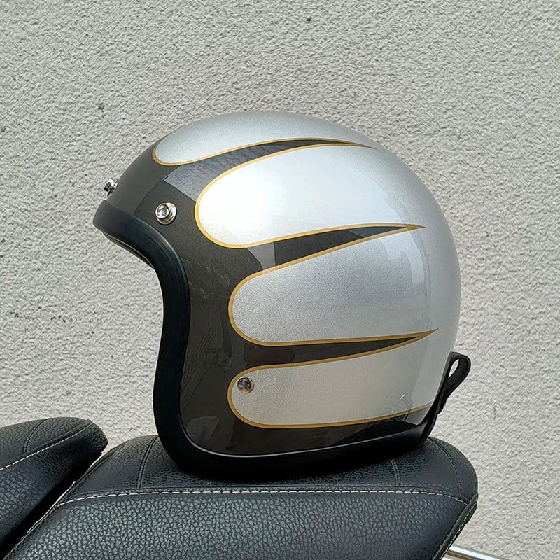 RidgeLine Retro Motorcycle Helmet DOT and ECE Certified