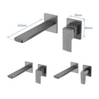 ArcLine Concealed Wall-Mount Sink Faucet, One-Handle