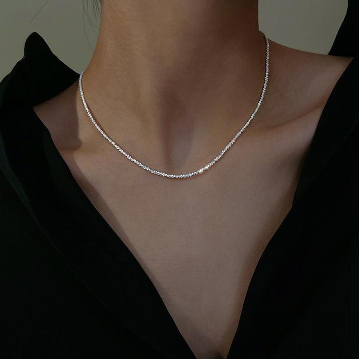 Lunera Starlight Minimalist Silver Necklace Set Elegant Versatile Pendant For Day And Evening Wear