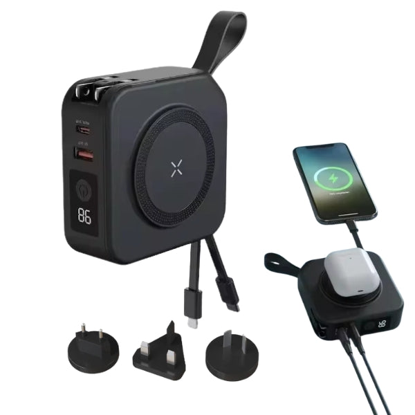 NomadPro 5-in-1 Wall Charger With Wireless Pad 10000mAh