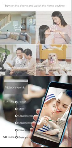 Vireli MiniCam 1080P WLAN Sicherheitskamera mit Nachtsicht