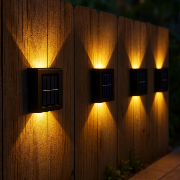 GardenGlow Solar LED Wall Lights Weatherproof Automatic