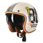 AeroNova Retro Open Face Helmet DOT ECE Certified Pro