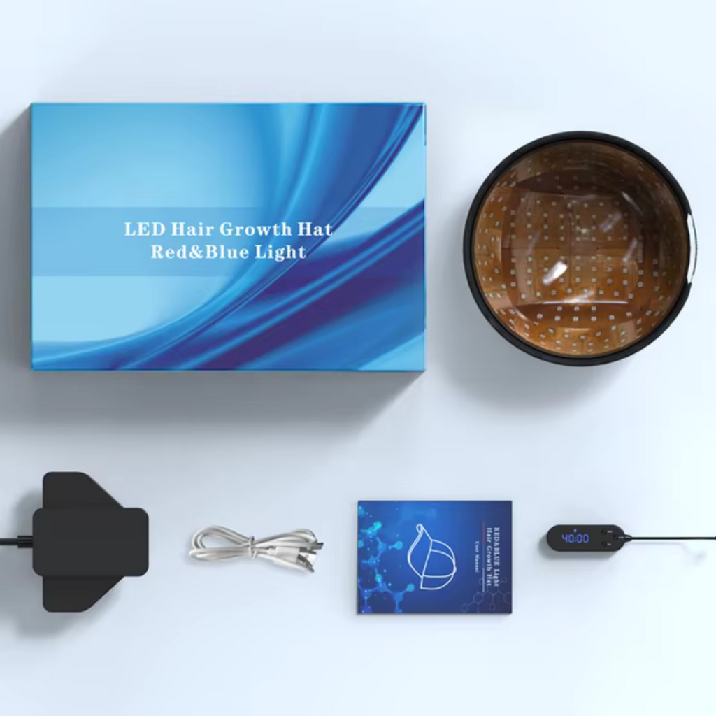 Vellora Haarwuchs-Kappe Rot- und Blaulicht-Therapiegerät