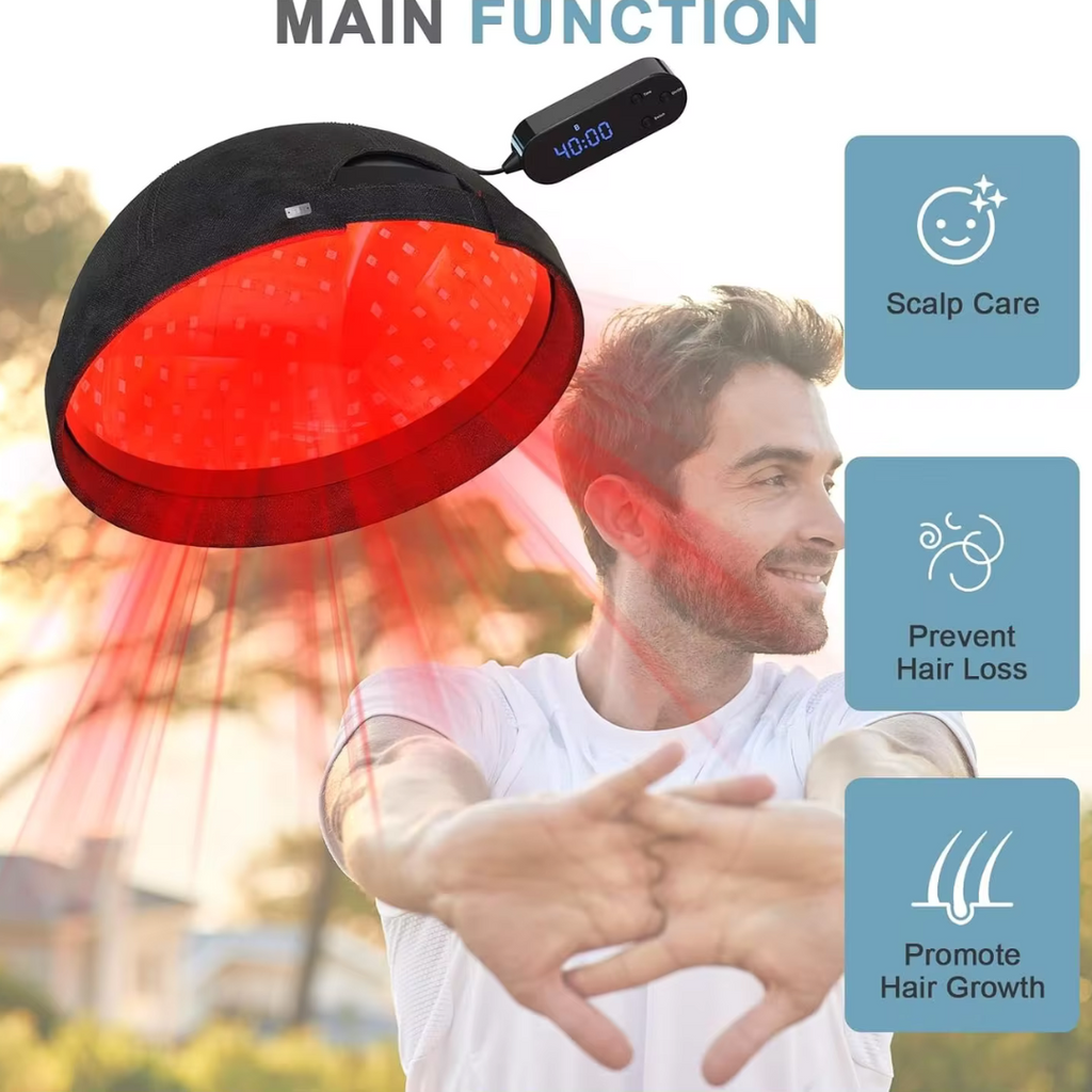 Vellora Haarwuchs-Kappe Rot- und Blaulicht-Therapiegerät