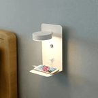 GlowNest LED Wall Light With Shelf Soft Bedroom Glow