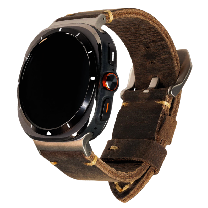 NovaLustre Vintage Leather Band for Samsung Watch Ultra